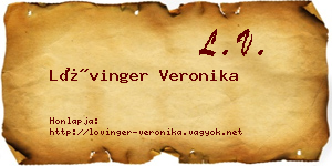 Lővinger Veronika névjegykártya